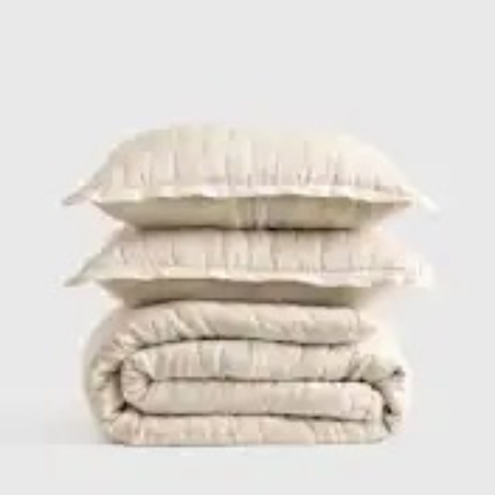 Quince European Linen Dream Quilt Set NWT Full/Queen